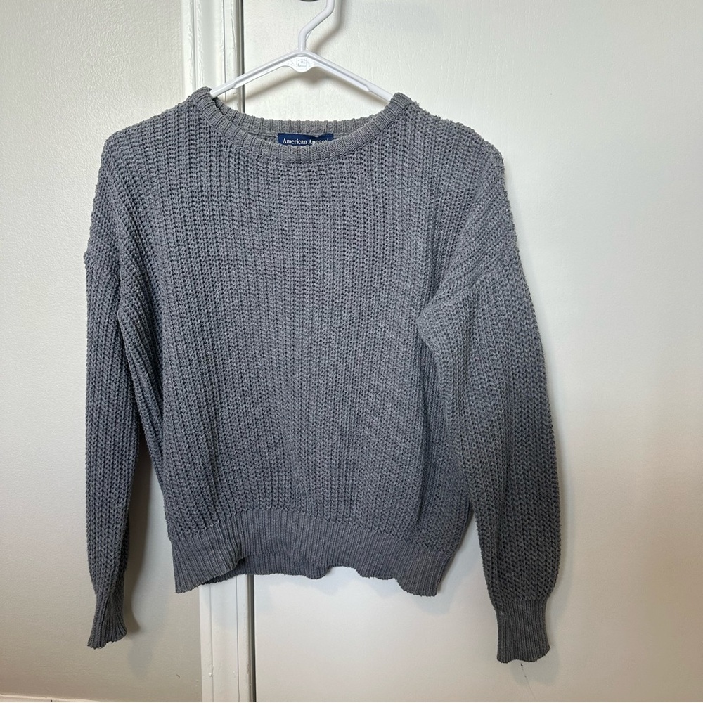 American Apparel grey knit sweater. Size XS